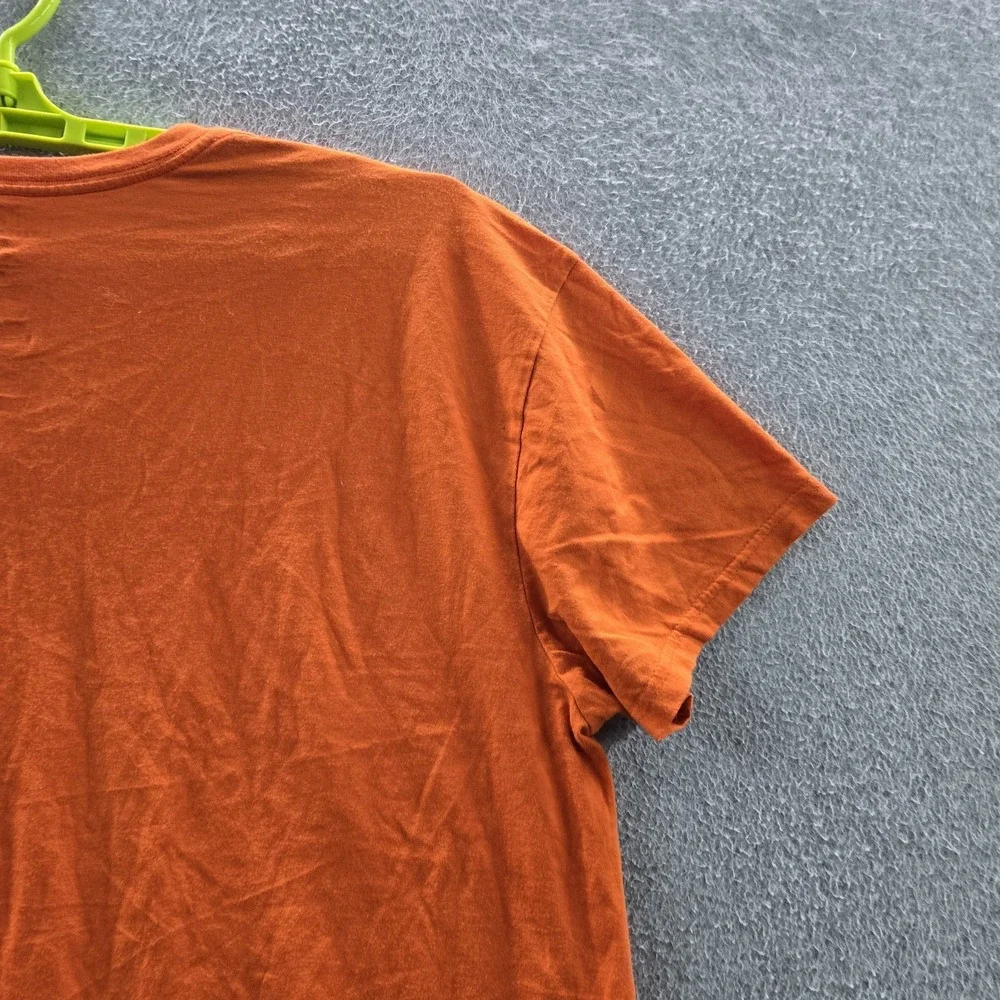 Polo Ralph Lauren Men Shirt XL Orange Embroidered Logo Classic Short Sleeve READ
